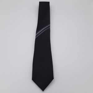 Alfani Mens Hand Made Narrow Necktie Black/Gray